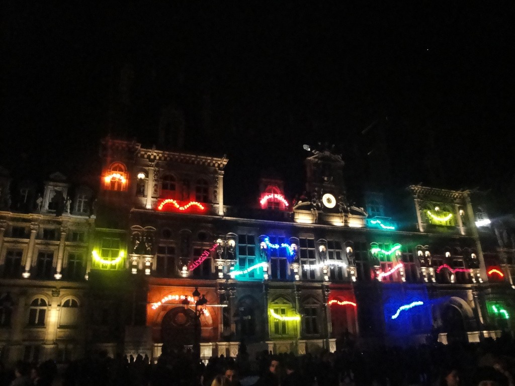 'love the differences' by Michelangelo Pistoletto's at Hotel de Ville